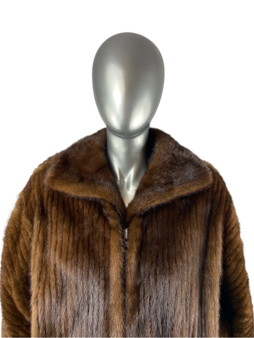 Mahogany MINK Corded Jacket, SAGA, Sz M/L, Certified Vintage Fur - Picture 8 of 11